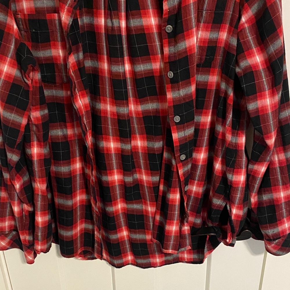 Sonoma Red and Black Plaid Button Down Shirt - Picture 4 of 6